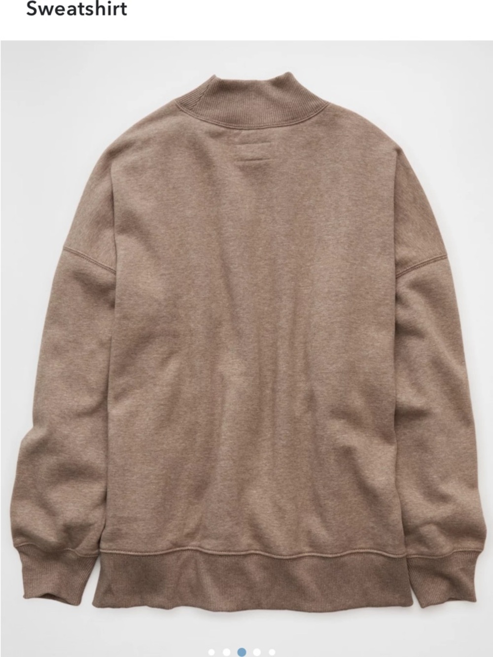Women's Mock Neck Sweater in coffee - Picture 2 of 3